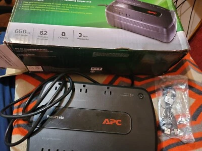 APC BE650G1 Back-UPS 650VA, 8 Outlet Surge Protector  Battery Included  - Image 1 of 3