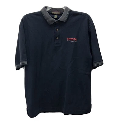 Polo TOYOTA Para Hombres XL X-Large Negro Deportes de Motor Cross Creek Mangas Cortas Foto 1 de 4