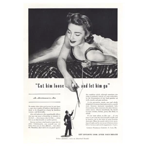1941 Listerine: Cut Him Loose and Let Him Go Vintage Print Ad - Picture 1 of 1