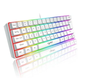 60% mini teclado para juegos con cable RGB retroiluminado para PC/Mac jugador, mecanógrafo, viajes - Imagen 1 de 9