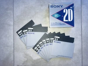 Vintage MYSTERY DATA F SONY MD-2D 10 FLOPPY DISK USATI - Foto 1 di 8