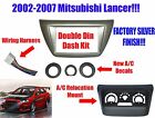 Aftermarket Double Din Radio Stereo Install Dash Kit Wire Harness A/C Decals 