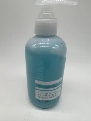 Bliss Fab Foaming 2-In-1 Cleanser & Exfoliator 6.4oz Bamboo Buffers COMBINESHIP - Image 1 of 2