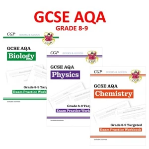 GCSE AQA Grade 8-9 Triple Science Targeted Exam Practice Workbooks with Answer - Picture 1 of 12