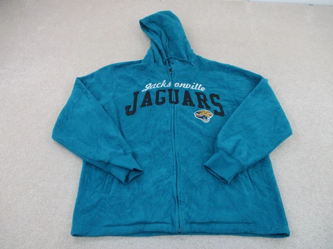 Jacksonville Jaguars Sweater Adult Large Green Black Football Hoodie Mens B43 Cover