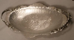 Vintage Rodney Kent Hand Wrought Aluminum Oval Tulip Tray - Bild 1 von 19
