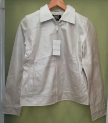 LADIES PVC JACKET IVORY METALLIC SIZE 10 NEW (ref 134) SALE - Image 1 of 2