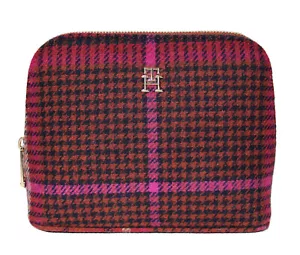 Tommy Hilfiger Washbag Mujer Bolsa de Cosméticos Bolsa de Cultura a Cuadros - Imagen 1 de 2