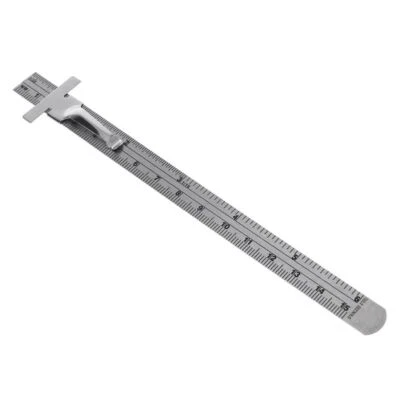 6" Stainless Steel Pocket Rule Handy Ruler Metric Graduation High Precision - Image 1 of 4