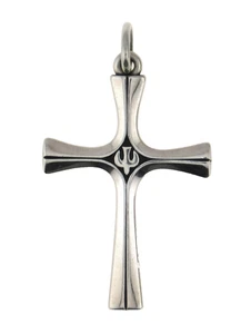 Retired James Avery 925 Sterling Silver Serenity Dove on Cross Pendant - Picture 1 of 8