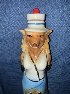 Vintage Jim Beam Renee the Fox w/ Rolling Pin Whiskey Decanter Regal China 1974 - Picture 1 of 5
