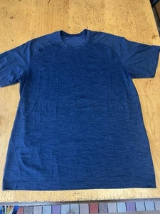 Lululemon Metal Vent Tech T-Shirt Mens Sz XL Short Sleeve Performance Navy Blue - Picture 1 of 7