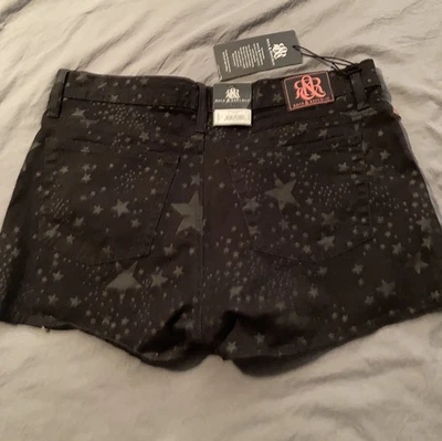 Pantalones Cortos Vaqueros Rock & Republic Ninja Starlett Mujer Talla 14 Negros Con Estrellas Nuevos con Etiquetas Foto 1 de 4