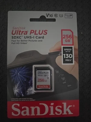 SanDisk Ultra Plus 256 GB nuevo sellado de fábrica Foto 1 de 2