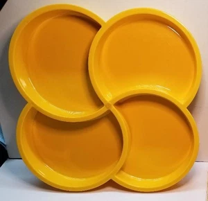 Vassoio da portata vintage MCM Dansk Gunner Cyren giallo diviso melamina - Foto 1 di 6