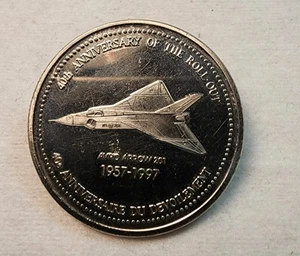 1957-1997 40th anniversary of the roll-out, AVRO Arrow CF-105 CANADA Round - Picture 1 of 3