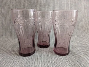 Vintage Dark Purple / Pink Coca Cola Glass Soda Advertising McDonald's Promotion - Picture 1 of 2