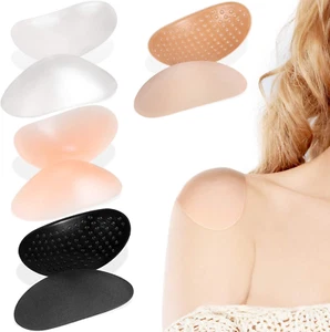 Women’s Silicone Shoulder Pads - 4 Pairs, Anti-Slip Enhancers in Various Colors - Picture 1 of 12