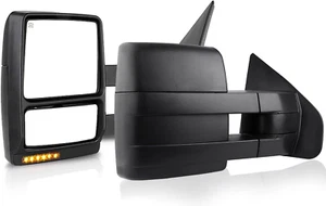 Towing Mirrors Left & Right Pair for 2007-2014 F-150, POWER HEATED,W/AMBER SIGNA - Picture 1 of 7
