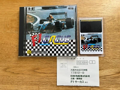 NEC F-1 Circus JPN Reg Card Turbo Duo PC Engine Not TurboGrafx 16 Racing Game! - Image 1 of 4