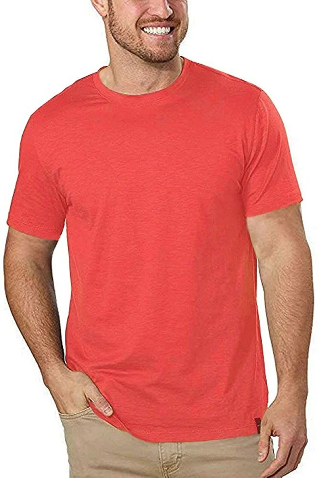 DKNY Men's Short Sleeve Tee Shirt Cardinal Red Medium B9