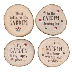 Coasters Set of 4 Garden Lover Wood Rustic Placemats Table Mats - Picture 1 of 1