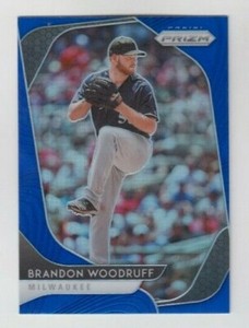 Brandon Woodruff 2020 PANINI PRIZM BLUE PRIZM CARD #4 MILWAUKEE BREWERS