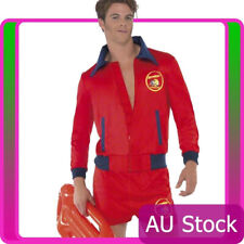 Licensed Mens Baywatch Beach Lifeguard Patrol Fancy Dress Party Costume Outfits