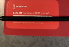 Wine. com coupon code, save $30 off $200 or more, expires 3/31/24