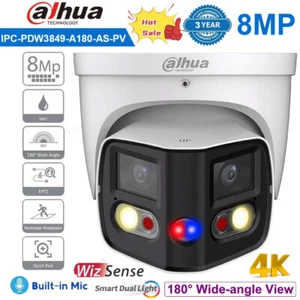 Dahua IPC-PDW3849-A180-AS-PV Full Color 8MP Panoramic Camera 2 Way Audio 2.8mm - Picture 1 of 16