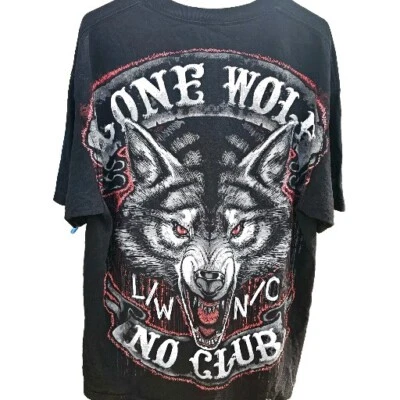 Lone Wolf без клуба графический мужской футболка размер XL короткий рукав,0419 5 - Изображение 1 из 4