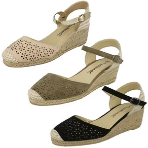 Ladies Anne Michelle Summer Wedge Sandals F2R252 - Picture 1 of 10