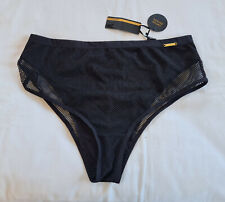 PLAYBOY LIMITED EDITION LUXSMITH BLACK MESH HIGH WAISTED BRIEF SIZE14