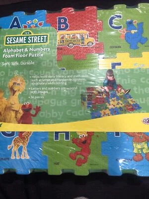 Sesame Street Alphabet AND NUMBERS Foam Floor Puzzle - 36 Pieces - Image 1 of 4