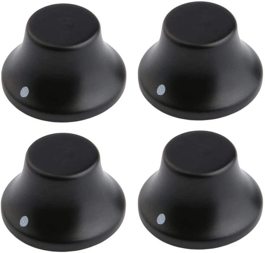 *NUEVO Juego de 4 PERILLAS DE CONTROL DE CAMPANA DE MADERA PARA Gibson Les Paul Strat Push On Ébano Foto 1 de 1