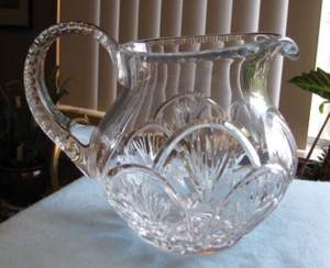 Vintage Heavy Clear Lead Crystal Water Pitcher...Waterford?? Libbey?? - Picture 1 of 6