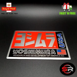YOSHIMURA USA 3D HEATPROOF EXHAUST BADGE STICKER GRAPHIC DECAL METAL 100x65mm
