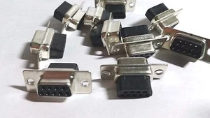 DB9 FEMALE CRIMP CONNECTORS NO PINS LOT OF 10 PC - Picture 1 of 1