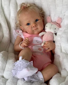 18 Inch Realistic Reborn Baby Dolls Silicone Vinyl Full Body Girl Lifelike Baby - Picture 1 of 7