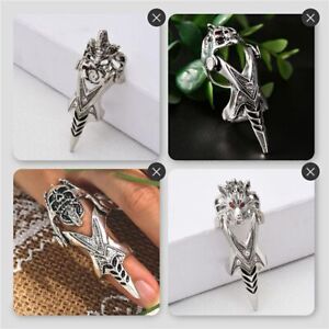 Cosplay Personality Joint Alloy Knuckle Dragon Head Full Finger Skull Ring