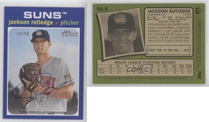 2020 Topps Heritage Minor League Edition Blue Border /99 Jackson Rutledge Auto