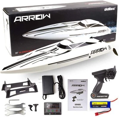 Brushless RC Racing Boat 50KM/H High Speed Remote Control Boat Ideal Gift Kid US - Image 1 of 4