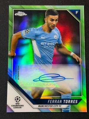Topps 21-22 Chrome UEFA Champions League Manchester City Auto Ferran Torres /99 - Image 1 of 2