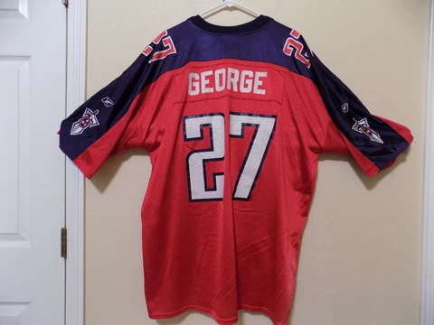 Eddie George Tennessee Titans Jersey (2X/2XL) Reebok/Vintage/Red Rare/Good Cover