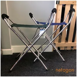 Netagon Lightweight Heavy Duty Alloy Portable Folding Walking Stick Stool Chair - Picture 1 of 15
