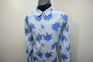 Nautica Floral Dress Shirt Classic Fit Stretch Striped Long Sleeve Mens Size XL - Picture 1 of 6