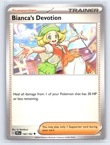 Bianca’s Devotion 142/162 Trainer Supporter - SV05 Temporal Forces Pokémon Card - Picture 1 of 2
