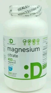 Magnesium Citrate 400mg Muscle Heart Digestive Support 300 Capsules Exp 08/2025 - Picture 1 of 2