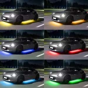 Car Underglow Light 4x Bluetooth Led Strip Light w/Dream Color APP/12V/252 LEDs - Picture 1 of 12