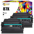 2 Black Toner Fits For HP 87X CF287X LaserJet M527 M527dn M527c M527f M506 M501